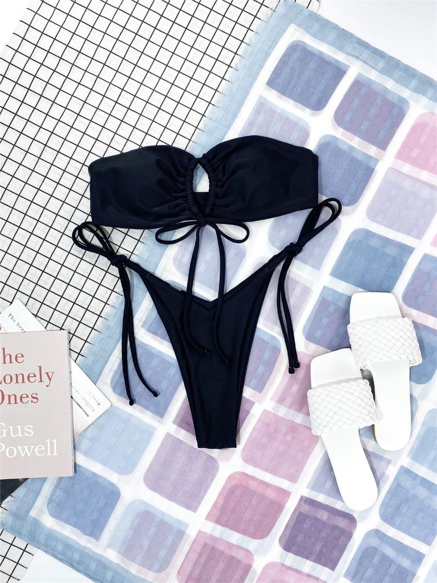 Dvodijelni kupaći kostim SAINT LUCIA crni - Slika 3