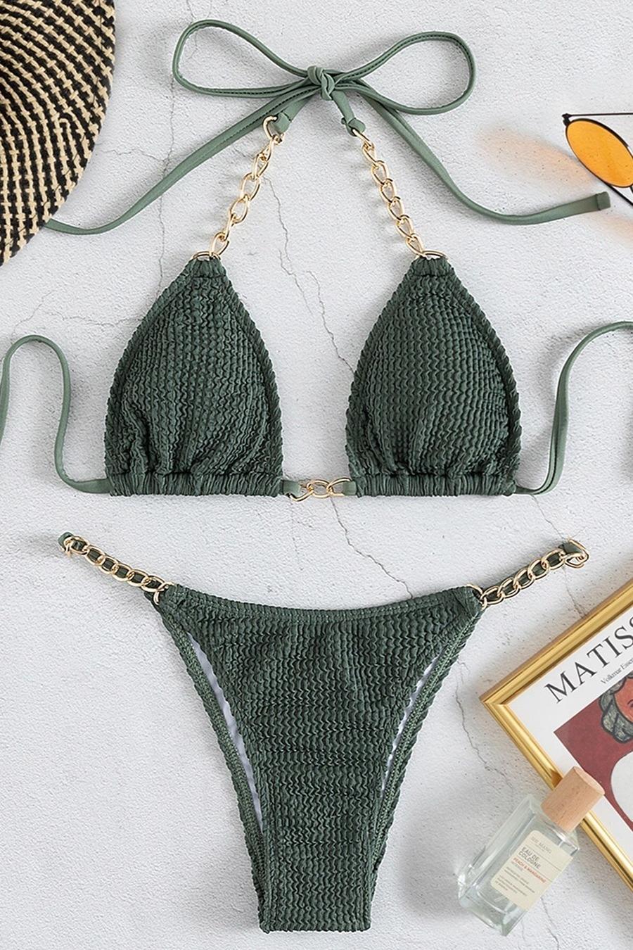 Dvodijelni kupaći MOJITO maslinasti - Slika 2