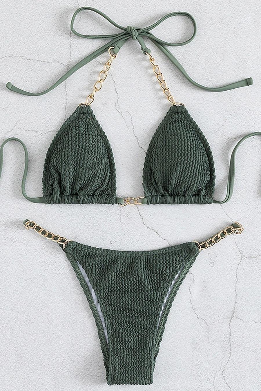 Dvodijelni kupaći MOJITO maslinasti - Slika 3