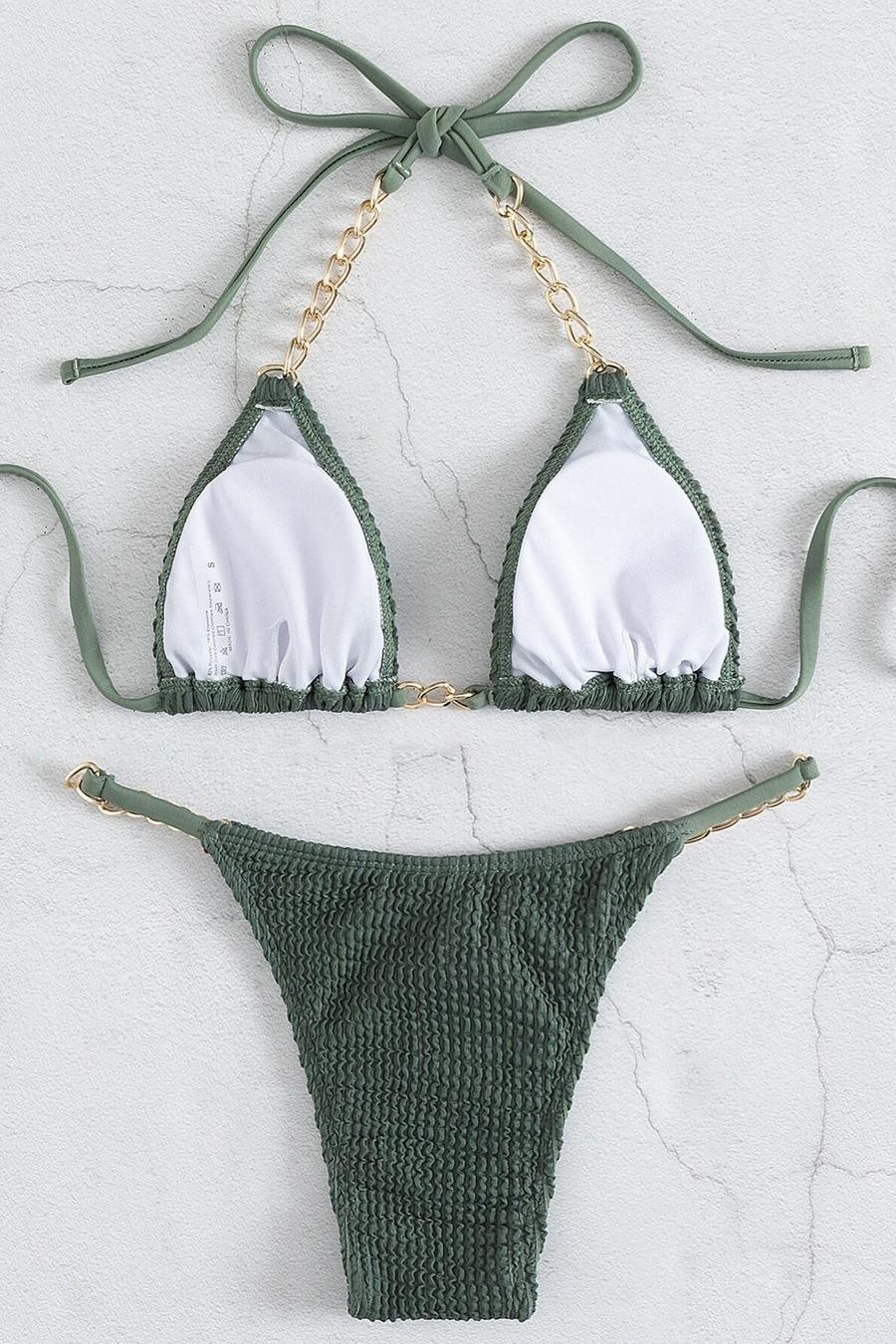 Dvodijelni kupaći MOJITO maslinasti - Slika 4