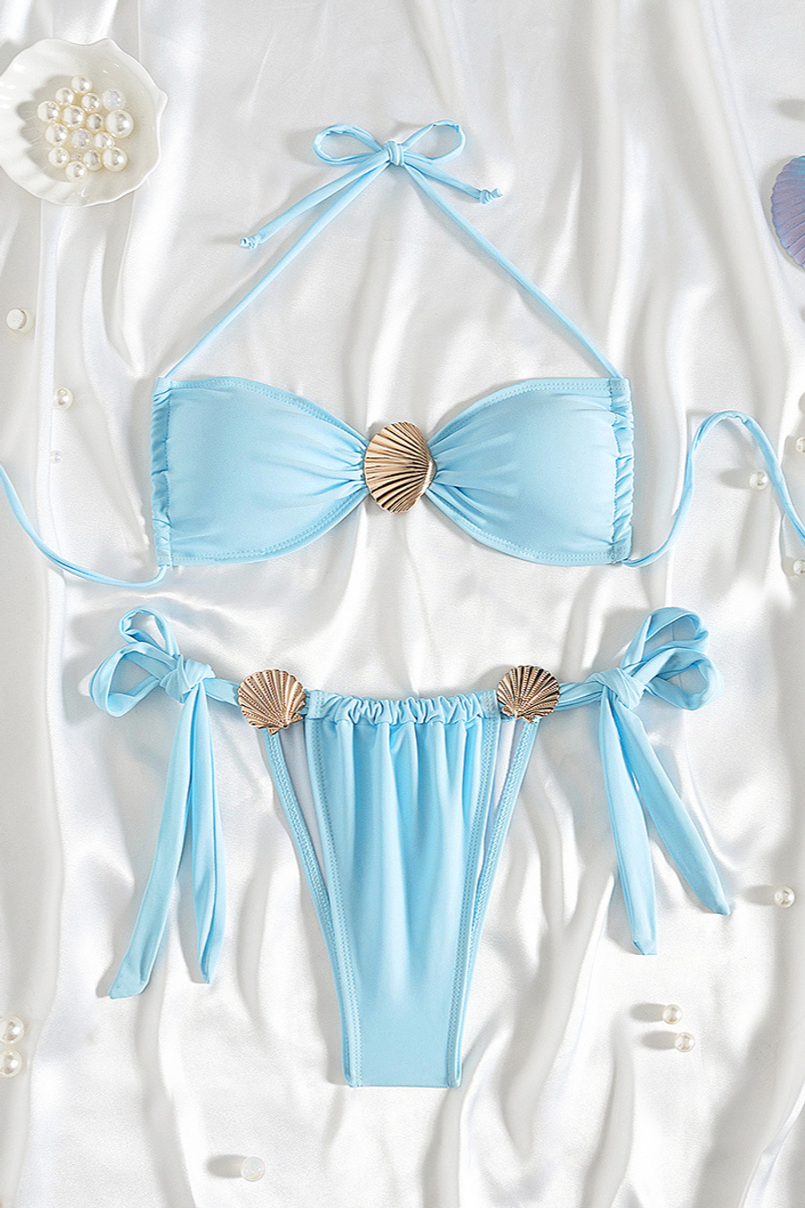 Dvojdielne plavky SHINY SHELL námornícka - Image 2